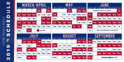 texas rangers sept schedule